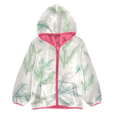 Imagem de KLL Jaqueta de lã artística de inverno árvore de Natal bebê menino menina jaqueta de lã rosa meninas jaqueta de lã com zíper, Árvore de Natal Inverno Artística, 7-8 Anos
