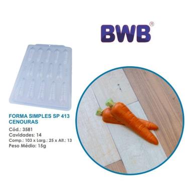 Imagem de Forma de Cenouras 15g cada simples pascoa bwb 3581 sp 413