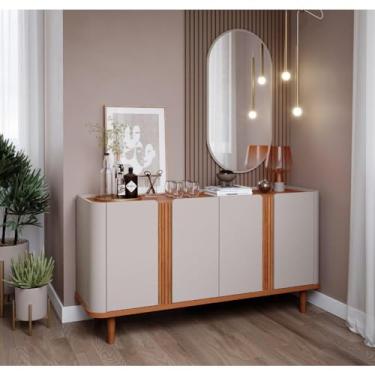 Imagem de Buffet para Sala de Jantar 3 Prateleiras Eva Off White/cinamomo