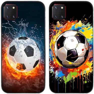 Imagem de 2 peças de capa de telefone traseira de silicone em gel TPU impresso futebol para Samsung Galaxy All Series (Galaxy Note 10 Lite)