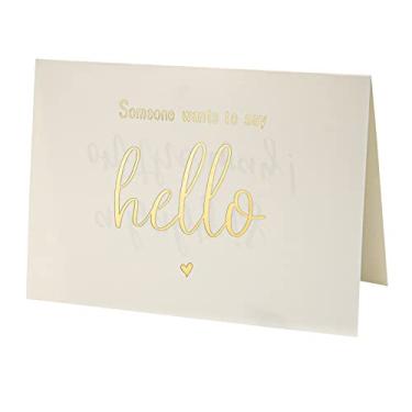 Imagem de CJ&M Cartão fotográfico de digitalização de gravidez, cartão de anúncio de gravidez, este charmoso cartão "Alguém quer dizer olá" é a maneira perfeita de enviar sua família e amigos. Cartão de revelação de bebê, cartão de anúncio de gravidez, cartão de revelação de bebê novo, cartão de bebê grávida