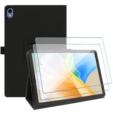 Imagem de Capa para tablet Walmart Onn 7 Gen 4 com 2 peças protetoras de tela PU capa de couro PU hibernar/despertar automático com alça de mão fecho magnético capa fólio para Onn 7 7 polegadas 2024 Modelo: