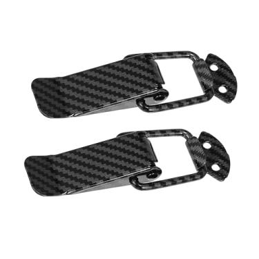 Imagem de Motoforti Clipes de trava de segurança para para-choques de carro universais, metal, preto, 2 peças