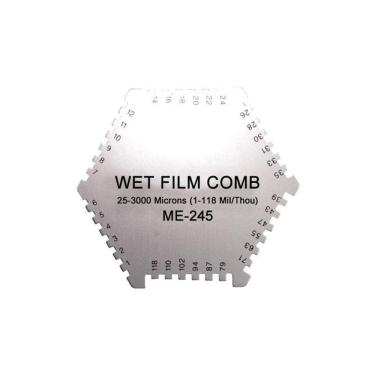 Imagem de Medidor Espessura Camada Faixa 25 A 3000 Microns Úmida Tipo Pente Me-245 Portátil Instrutherm