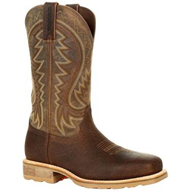 Imagem de Durango® Bota de trabalho ocidental à prova d'água com bico de aço Maverick Pro™, Linho marrom, 8.5 Wide