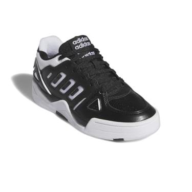 Imagem de adidas Tênis infantil unissex Midcity cano baixo, Preto/branco/preto, 4 Big Kid