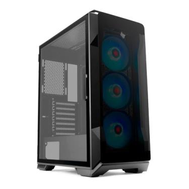 Imagem de Gabinete Gamer Pichau Pouter 3 RGB | Mid-Tower | Lateral De Vidro | Com 3 Fans RGB | Preto | PG-P03-RGB