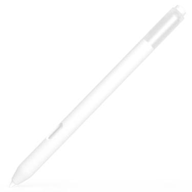 Imagem de AZF Estojo de silicone para Samsung Galaxy S Pen Creator Edition, capa de silicone antiderrapante confortável com suporte de carregamento magnético. (branco)