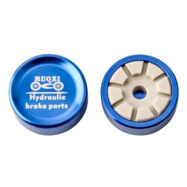 Imagem de Yutuing Kits de pistões de freio a disco hidráulico de bicicleta, para pinça Shimano SLX XT XTR, liga de alumínio, acessórios não cerâmicos, pacote com 2 pistões para um serviço de pinça (azul)