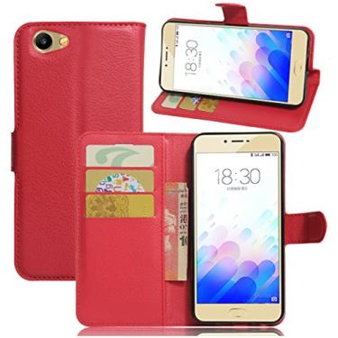 Imagem de Capa MEIZU X (Meilan X) – Capa carteira dobrável de couro PU Manyip para MEIZU X (Meilan X), capa de proteção de telefone estilo empresarial, capa com [compartimentos para dinheiro e cartão]