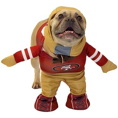 Imagem de Fantasia de cachorro de corrida NFL SAN Francisco 49ERS oficialmente licenciada inclui conjunto de 2 peças - body e chapéu (vermelho, médio, San Francisco 49ers)