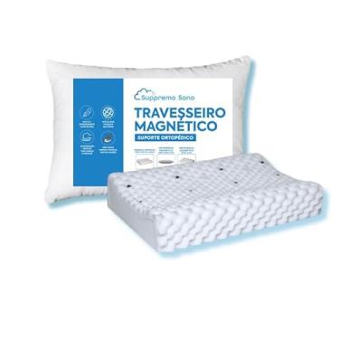 Imagem de Travesseiro Cervical Magnético com Infravermelho Longo Ortopédico Alivia Dor Coluna Suppremo Sono