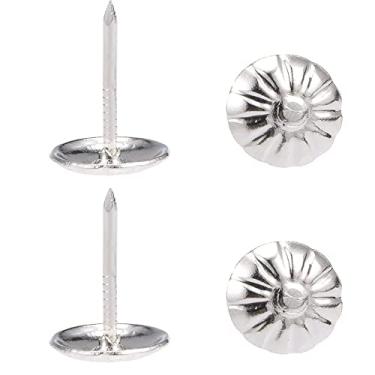 Imagem de Tachas antigas para estofados, 120 peças, pregos para móveis, pregos de estofamento de 19 mm para sofá, cadeira, cama e outros móveis (prata)