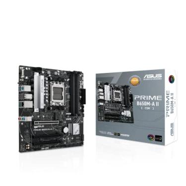 Imagem de ASUS Placa-mãe comercial PRIME B650M-A II-CSM Micro-ATX, DDR5 6400+ (OC), suporte PCIe 5.0 M.2, Realtek 2,5 GB LAN, DisplayPort, VGA, HDMI®, portas USB 3.2 geração 2, USB 3.2 Gen 1 Type-C®, BIOS