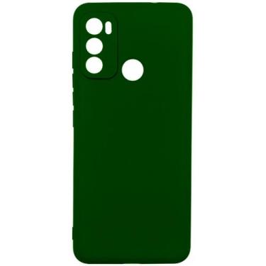 Imagem de Capinha Moto G60 Silicone Interior Aveludado - Armyshield, Verde Escur