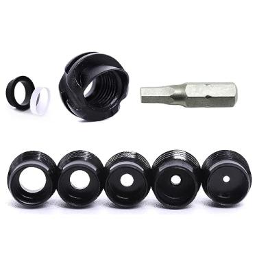 Imagem de 37/45 graus com capuz Peep Sight composto arco Peep Sight Inner Core 6X Clarificador Abertura Kits de Lente para Caça