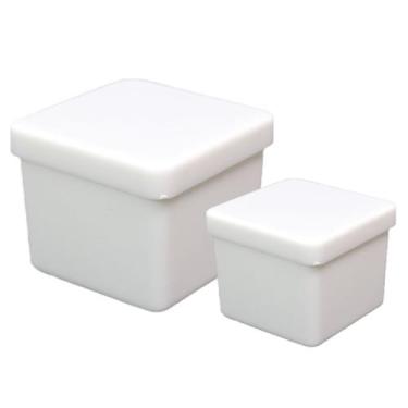 Imagem de Caixinha Branca Acrílico Lembrancinha 4x4cm & 5x5cm 40 Peças - Russo A
