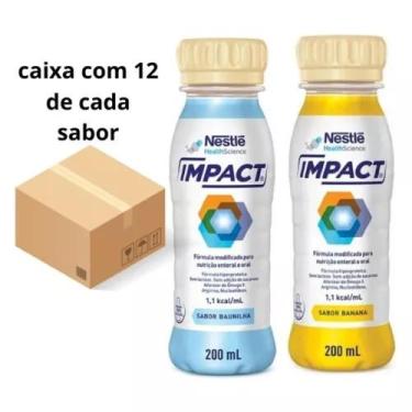 Imagem de Impact Nestle - Kit C/24 Frascos 200ml (escolha o Sabor) - Nestlé Impa