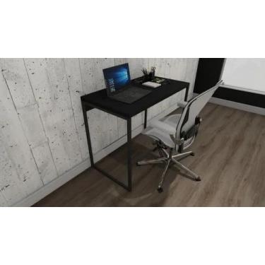 Imagem de Escrivaninha de Escritório Estilo Industrial 90cm, em aço/mdf - Lenna 