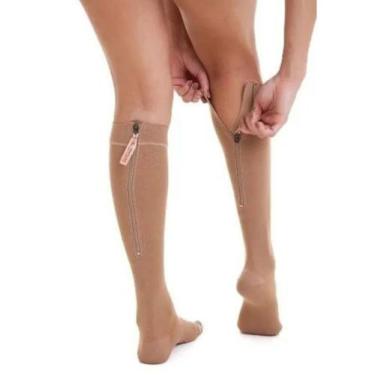 Imagem de Meia Elástica Venosan 20-30mmhg Comfortline Cotton Com Ziper, G