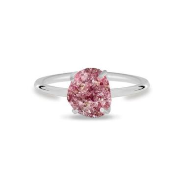 Imagem de Aliança Rodonita - Cristal Natural, Banho Ouro 18k