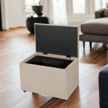 Imagem de Puff Baú 60cm Decorativo Sala Estar Quarto Multiusos Veludo - TB ECOMM