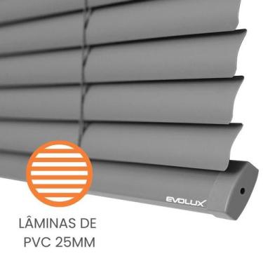 Imagem de Persiana Horizontal Cinza Chumbo 100x160 Moderna - Technox Comércio Lt