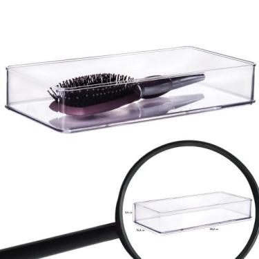 Imagem de Organizador de plástico acrílico 29,2 x 14,6 x 5,45 cm H1 Plasutil ref