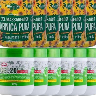Imagem de Revenda Atacado 6 Gel Massageador Arnica Pura 200g + 6 Gel 20 Ervas Ex