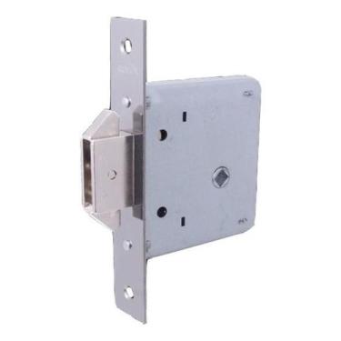 Imagem de Fechadura Banheiro Bico Duplo Inox Escovado Arouca