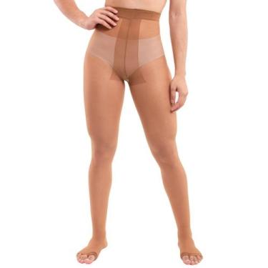 Imagem de Meia calça clássica fio 10 sem ponteira trifil, M, Tabaco