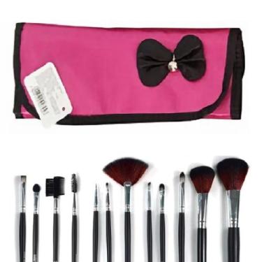 Imagem de Kit com 12 Pincéis para Maquiagem + Necessaire - Inter