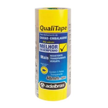 Imagem de Kit 5RL Fita Adesiva Transparente 48x50mts - Adelbras