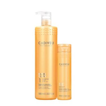 Imagem de Kit Cadiveu Professional Nutri Glow Shampoo G e Condicionador P (2 pro