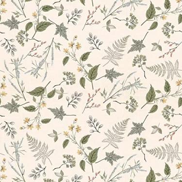 Imagem de Papel de parede de plantas verdes folhas papel de parede ramos de árvore papéis de parede processo de impressão descasque e cole para quarto berçário sala de estar TV sofá fundo sala de aula escritório decoração de parede de casa (amarelo)