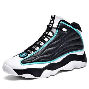 Imagem de Caouduo Sapatos casuais tênis de corrida tênis de caminhada tênis de basquete sapatos masculinos sapatos de competição sapatos para uso ao ar livre esportes de verão, Preto, 39