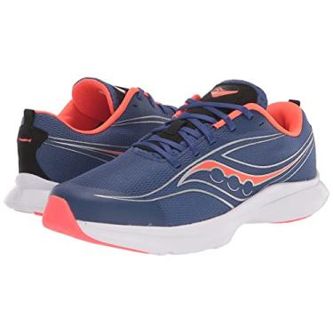 Imagem de Saucony Tênis de corrida unissex-infantil Kinvara 13, Safira/vermelho, 12.5 Big Kid