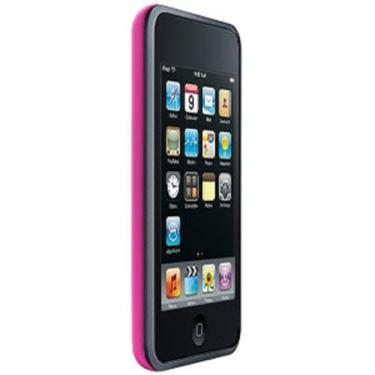 Imagem de Amzer Capa de encaixe simples emborrachada com protetor de tela para iPod Touch 2G, 3G (rosa choque)