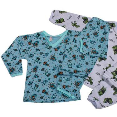 Imagem de Kit 5 Pijama Infantil Menina Manga Longa Calça - Empório da Roupa, Men