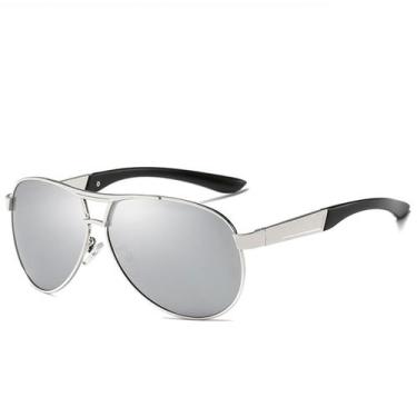 Imagem de Óculos De Sol Vinkin Masculino Polarizado UV400 Luxuoso, Branco