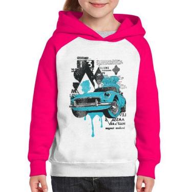 Imagem de Moletom Infantil Vintage Classic Car Painting - Foca na Moda, Branco, 