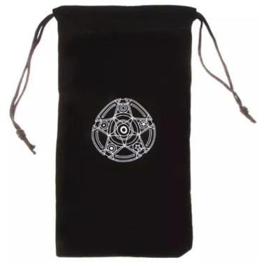 Imagem de Saco/Estojo Aveludado Pentagrama Para Guardar Tarô Oráculo - Tarot