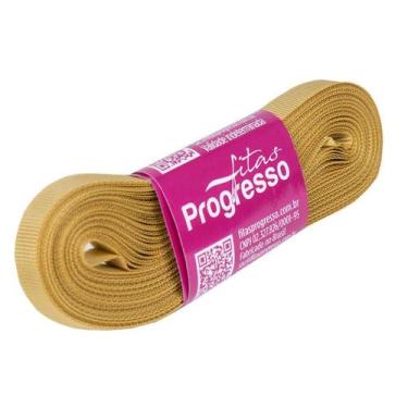 Imagem de Fita Gorgurão Progresso 7mm nº1 - 10m Cor 228 Ouro - 01 unidade - Fita