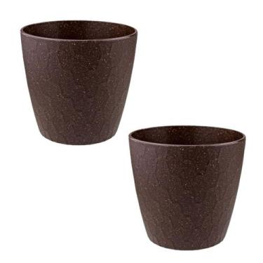 Imagem de 2 un Vaso plantas colmeia decorativo flor G MARROM ESCURO - EVO