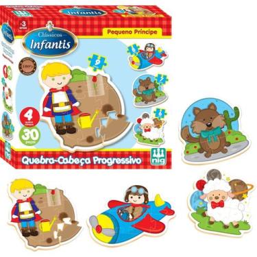Imagem de Quebra Cabeça Infantil Pequeno Príncipe Didático Em Madeira - Nig Brin