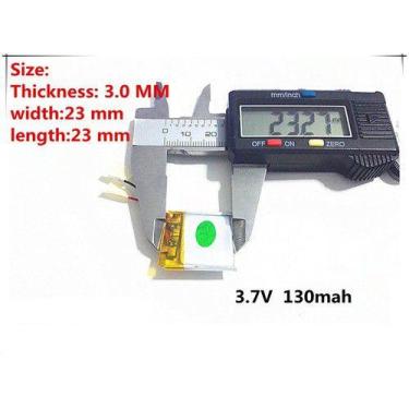 Imagem de Bateria  130 Mah 3,7v Com 2 Fios  3mm X 23mm X 23mm.. - KMIG