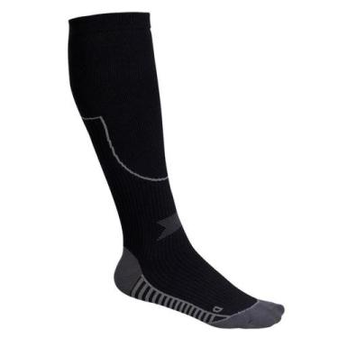 Imagem de Meia Cano Alto Lupo Masculina Compressão Sport Caminhada, 33/36, Preto