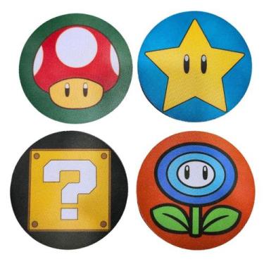 Imagem de Jogo Porta Copo Bolacha Descanso Chopp Cerveja Super Mario - ocamelo, 