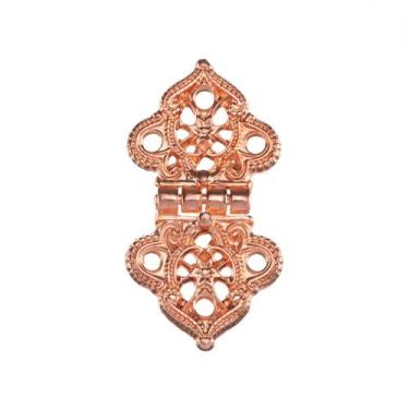 Imagem de Dobradiça Indiana 4 Peças Decoração Caixas Artesanato Mdf - Metallica 