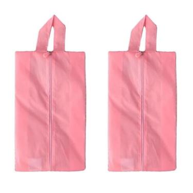 Imagem de 2 Bolsa Porta Sapato Viagem Nécessaire Tenis Calçado Roupa Mochila Ros